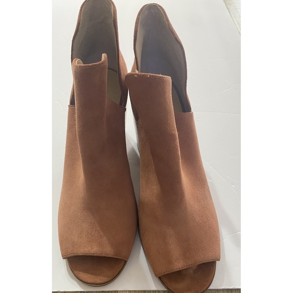 Sole Society Charliece Brown Sugar Women's Size 10M Peep Toe Side Cut Booties